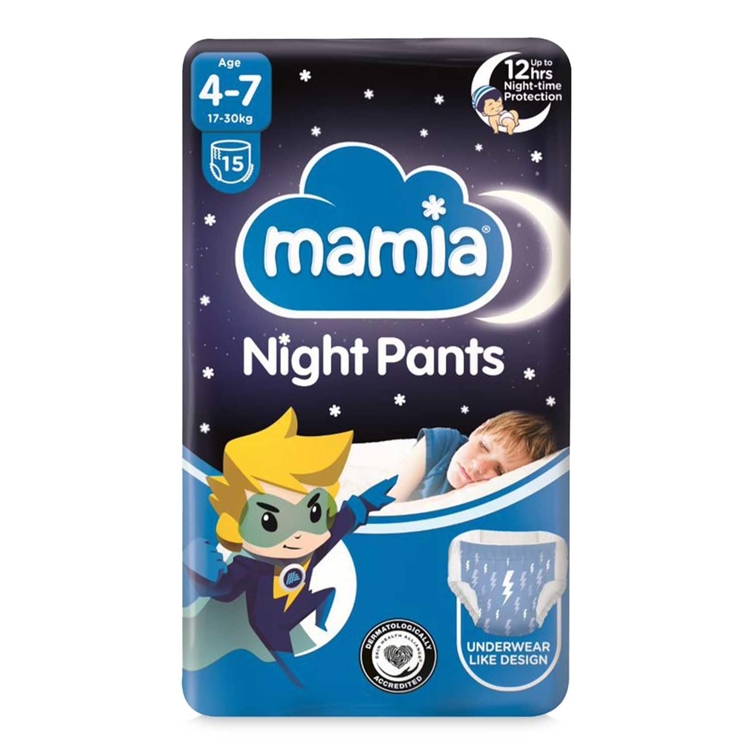 Mamia Night Pants 15 Pack Age 4-7