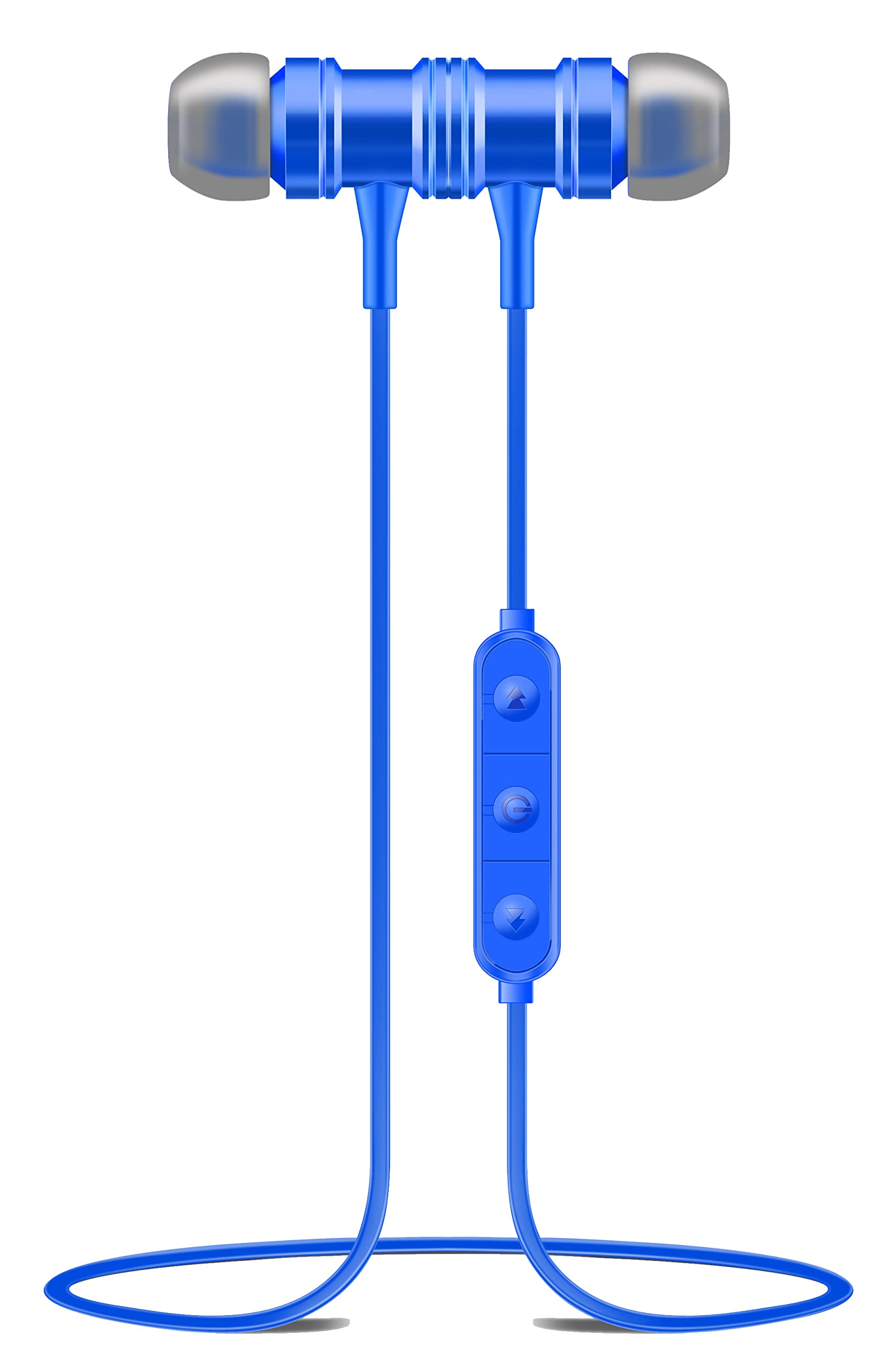 Red magnetic bluetooth earbuds