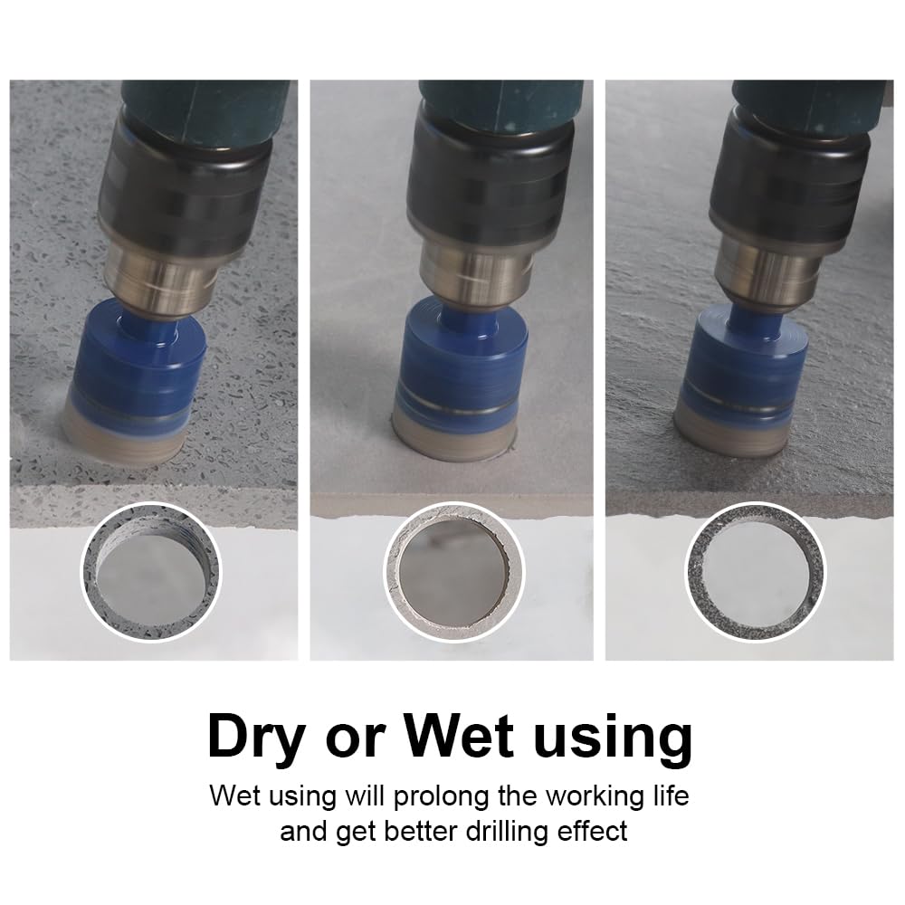 SHDIATOOL ダイヤモンドドリルコアビット 1-1/4インチ (32mm) コアホールソーカッター 三角シャンクドリルビット