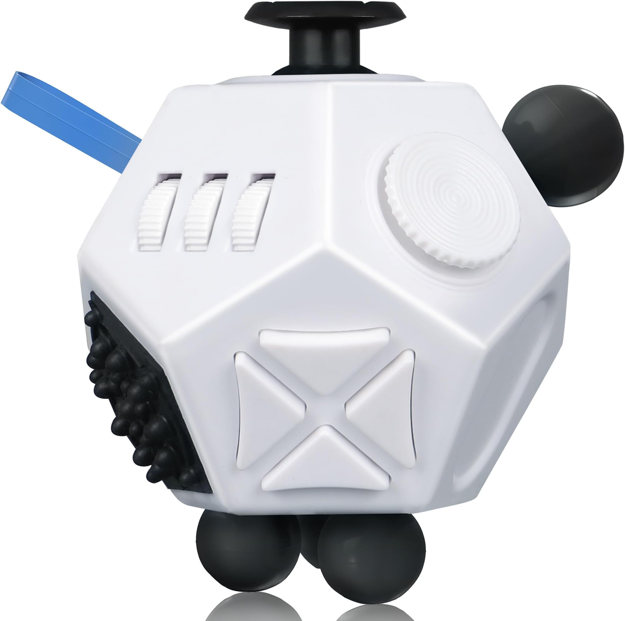VCOSTORE Dodecagon Fidget Toys Cube - 12 Sided Fidget Toy Depression Anti,Stress and Anxiety Relax Great Fidget Toys for Adults Kids with OCD,ADD, ADHD, Autism(White)