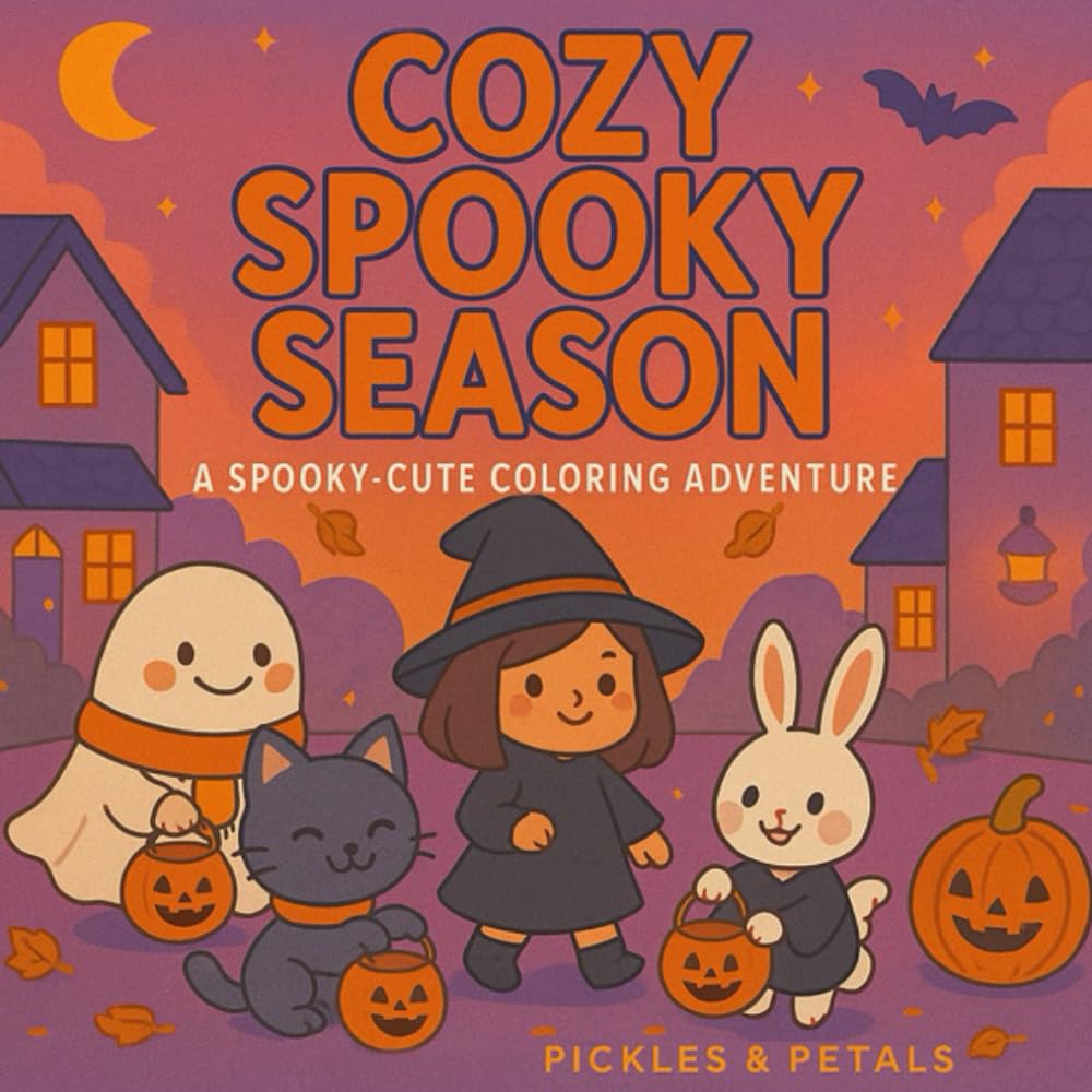 Cozy Spooky Season: A Spooky- Cute Coloring Adventure