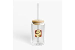 Halloween Face Melting Man Glass Can with Smoothie Melts