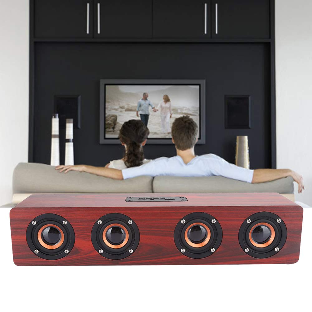 Subwoofer per Altoparlanti in Legno Rosso per PC Desktop Telefonico en Musica in Qualsiasi Momento