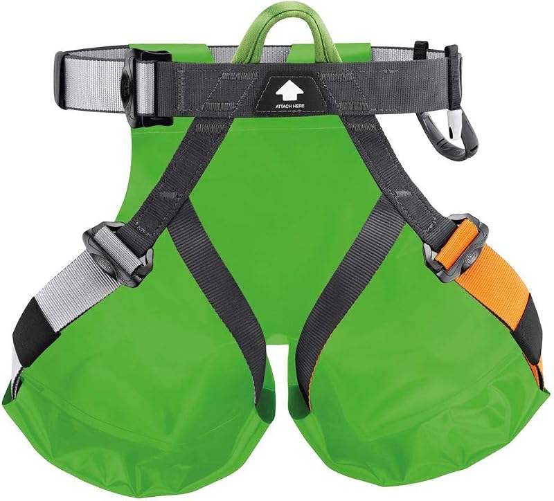 PETZL CANYON CLUB Canyoning Harness with Protective Seat - Green/Black, One Size