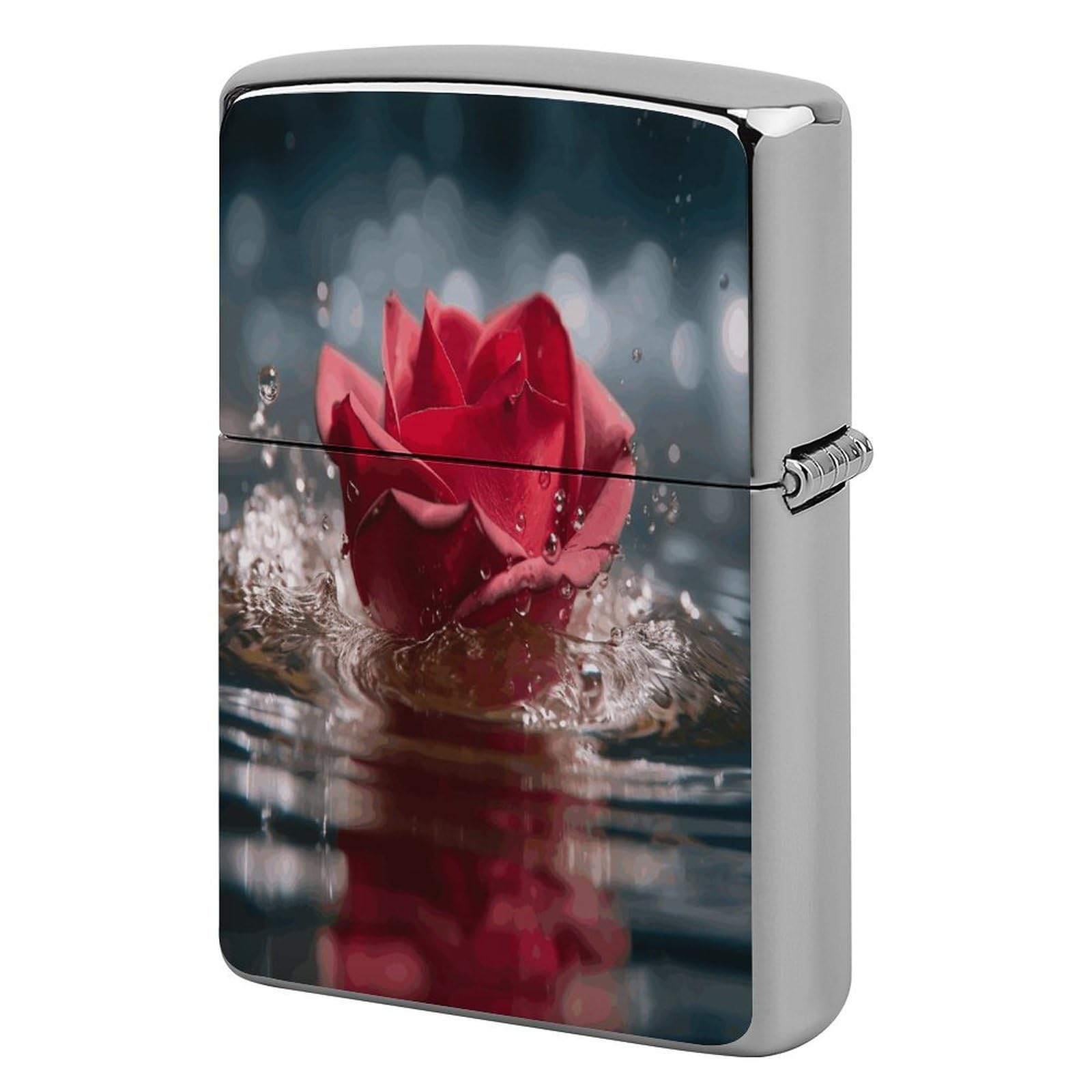 Fodpand Style Flowers Fall In Water Metal Lighter Case Cover Lighter Sleeve