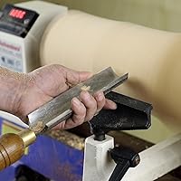 Vista 6 de Cincel de torno de gubia de huso HSS de 2 pulgadas, herramientas de torneado de torno de madera con mango de madera de haya