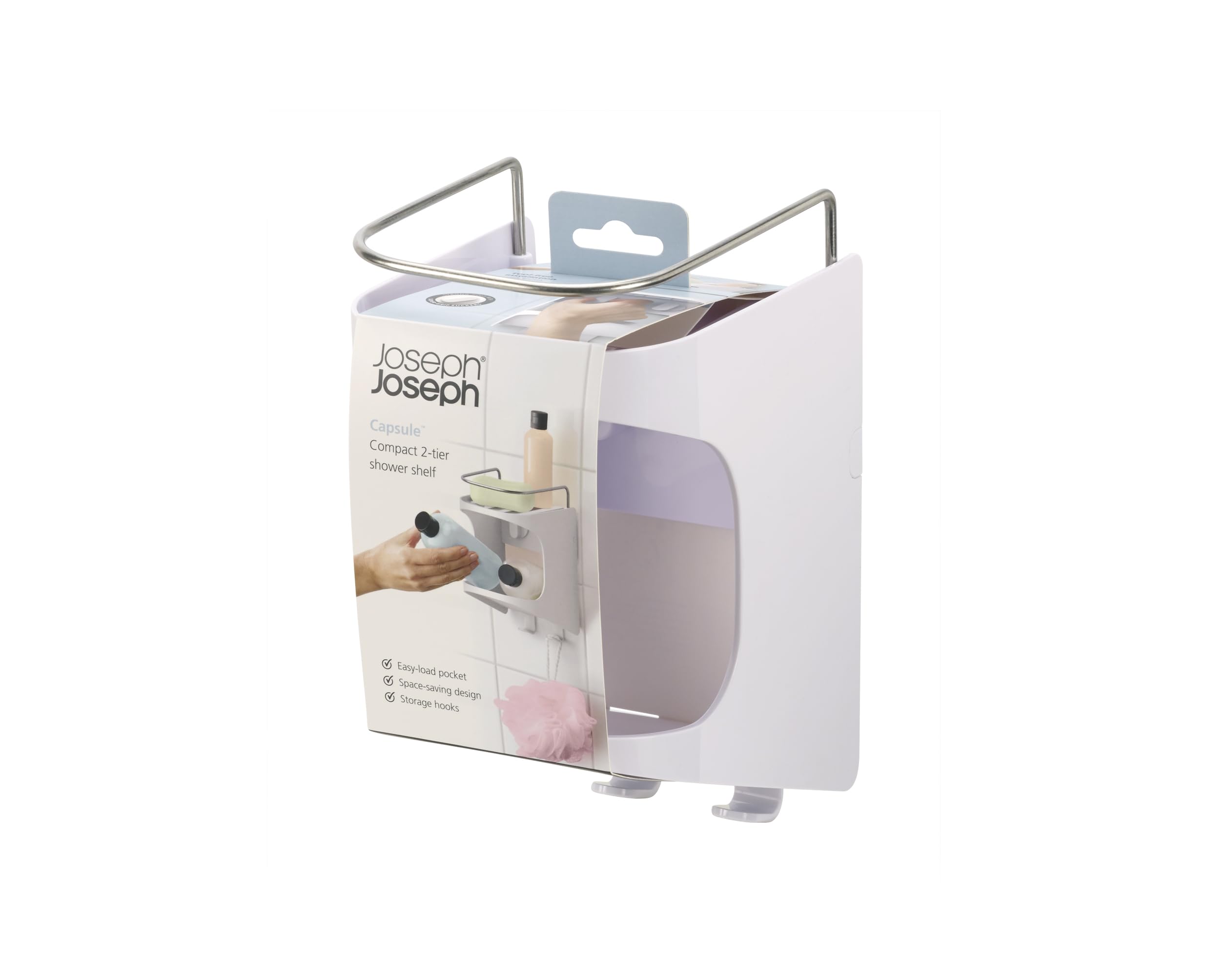 Joseph Joseph Capsule Compact 2-poziomowa półka prysznicowa - biała