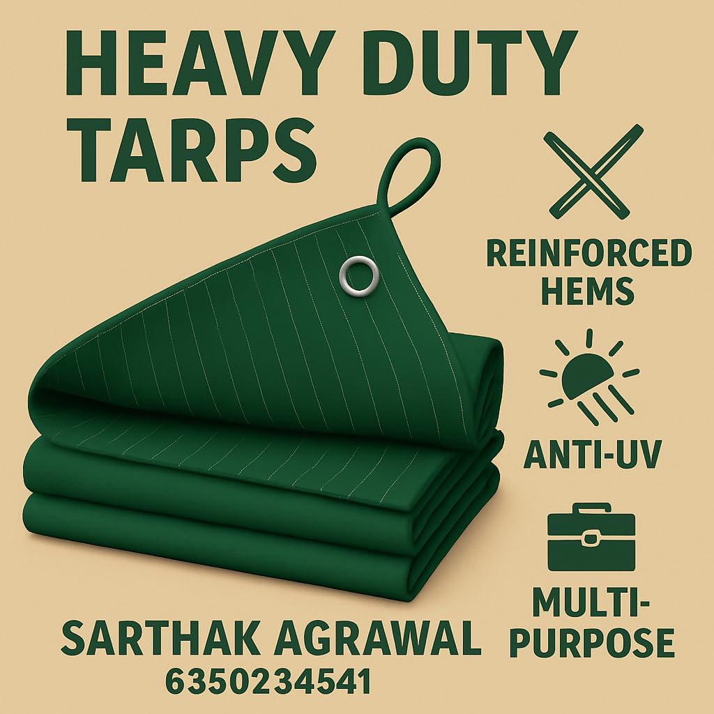 700 GSM Waterproof Tarpaulin | Durable, UV-Resistant Tarp for Outdoor, Construction & Camping (Green, 21 x 21 FT) — Amazon image 8