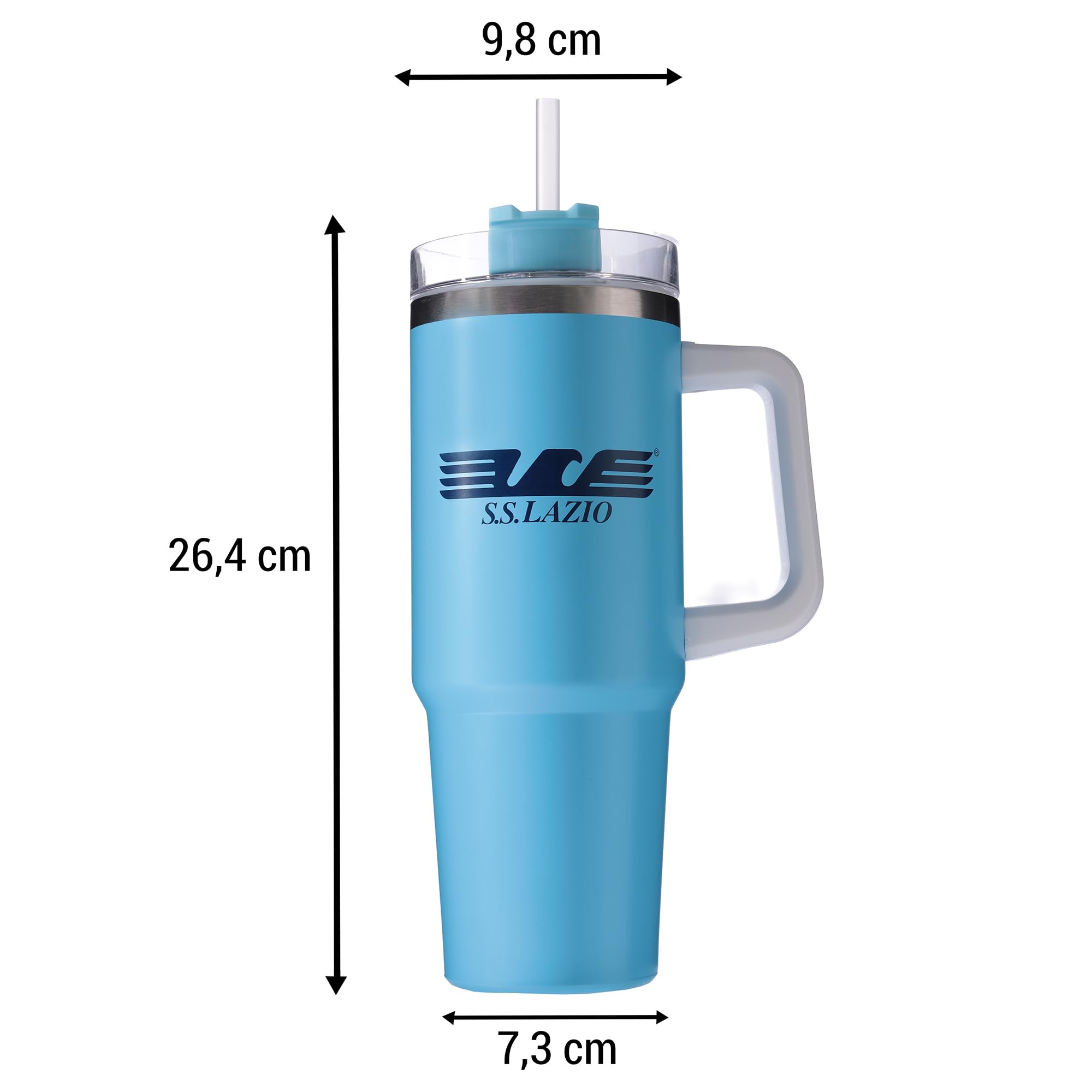 Only4fan S.r.l. Tazza termica grande in acciaio doppia parete 850ml SS Lazio prodotto ufficiale
