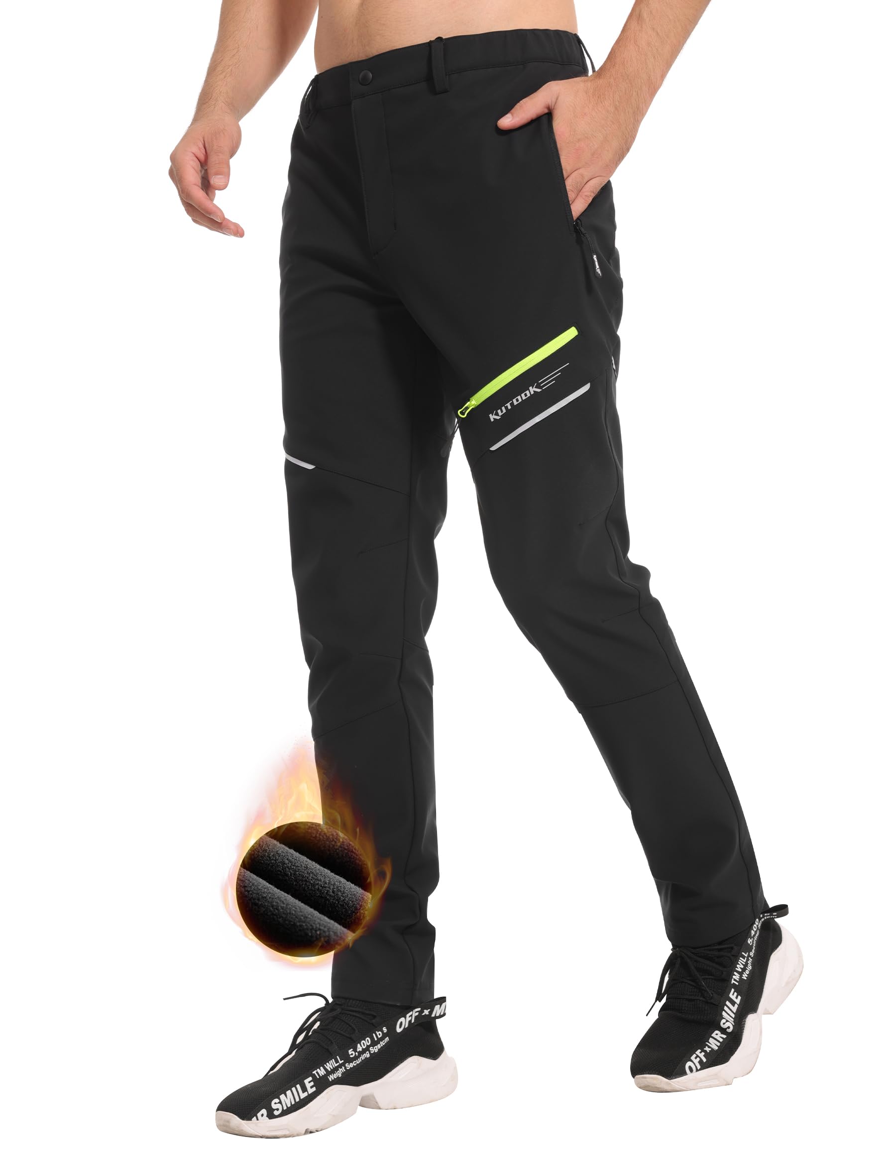 KUTOOK Pantalon de cyclisme d'été et d'hiver pour homme S-4XL à séchage rapide respirant pour randonnée, course à pied, exercice