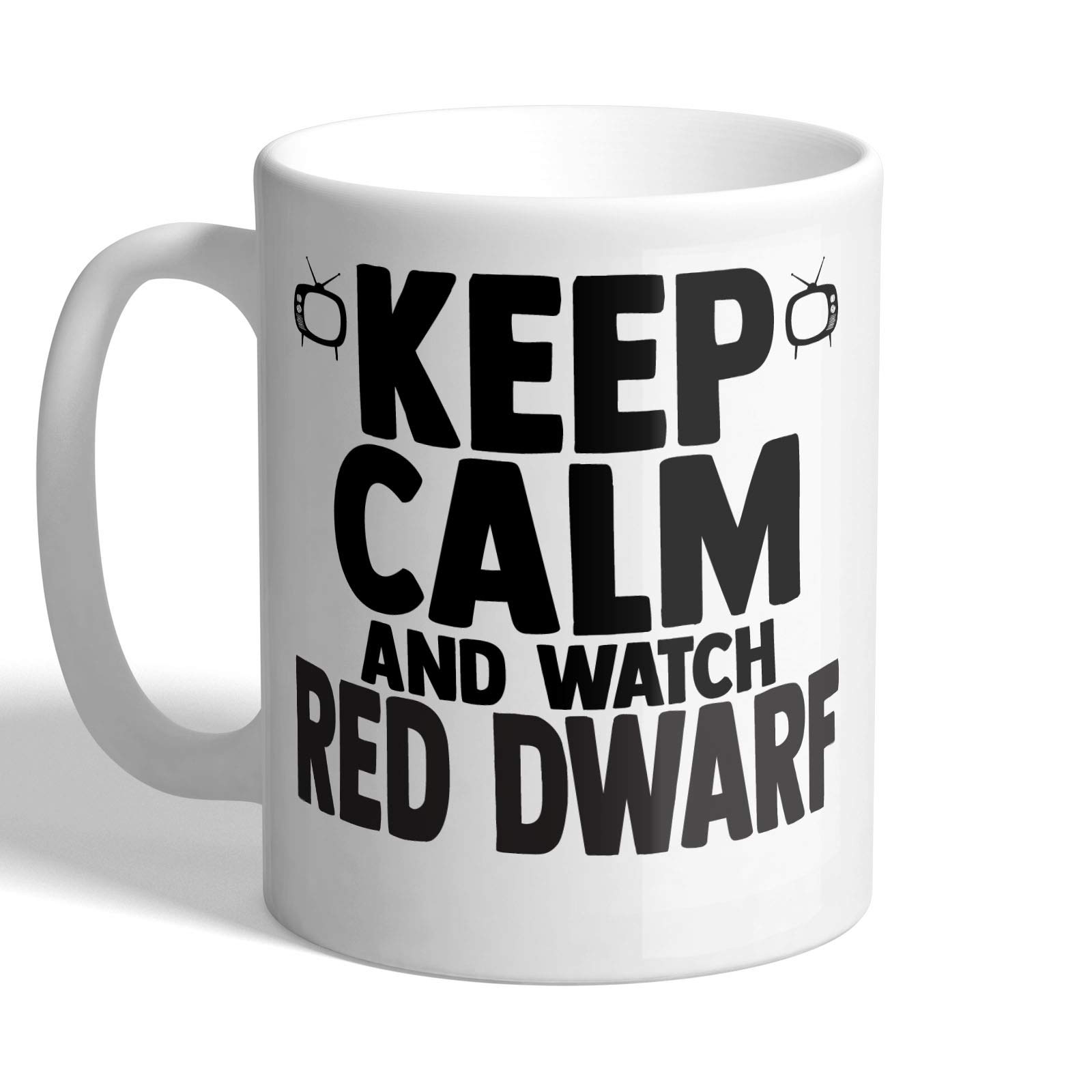 I Love Mugs Ltd White I Love Mugs - Keep Calm And Watch Red Dwarf - Mug, Ceramic, 11Fl.oz.