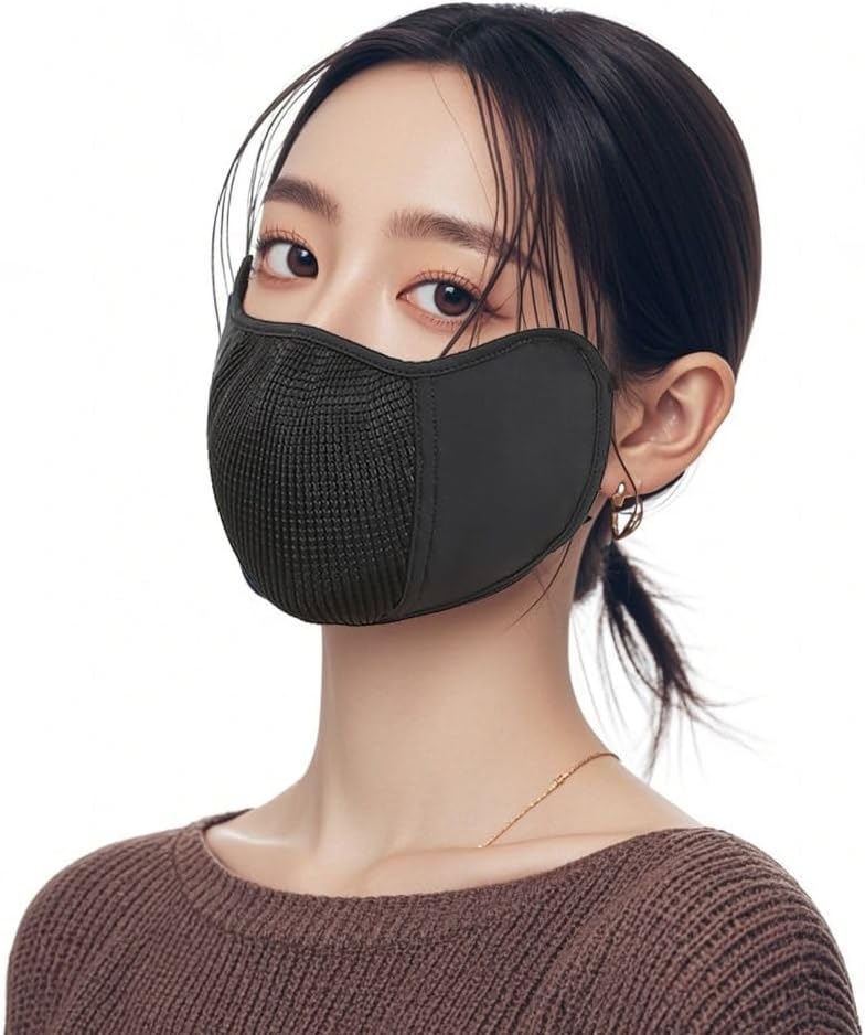 Ice Silk Face Mask, Sunscreen Veil Face Scarves Solid Color Face Cover Elastic Summer Outdoor Face Shield for Women Motorcycle Riding(Grey)