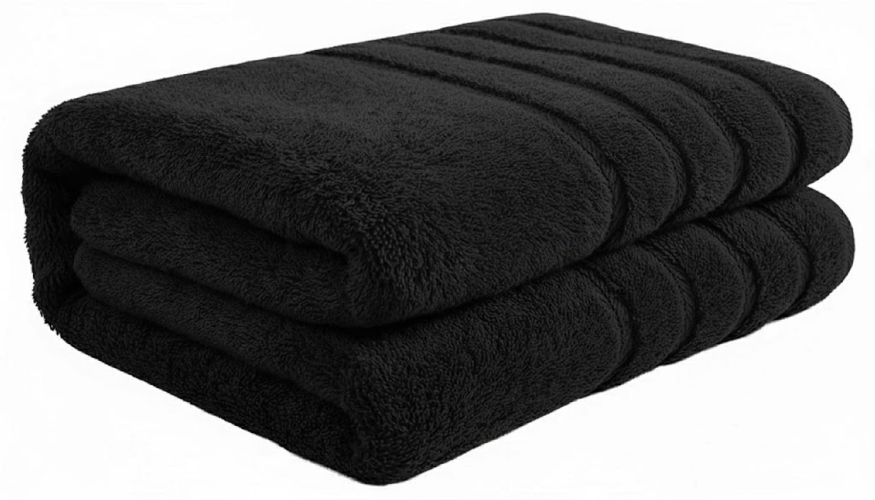 EDB Large Bath Sheet 100 x 200 cm – 600 GSM Super Soft Big Jumbo Bath Sheets Towels 100% Egyptian Cotton XL Body Dry Highly Absorbent Quick Dry Bath Towel (Black)
