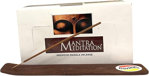 Miniatura 2 de Govinda Paquete de soporte para varillas de incienso con varillas de incienso Nandita, 12 cajas x 0.53 oz (meditación de Mantra)