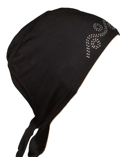 WOMEN RHINESTONE TIE BACK BONNET CAP 