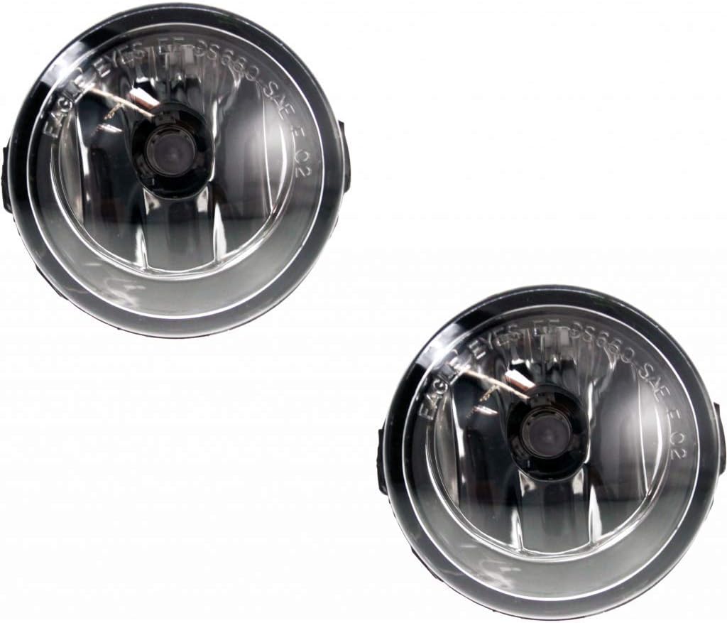 KarParts360 For 2011 2012 Infiniti M37 Fog Light Assembly Driver and Passenger Side Pair w/Bulbs Replaces NI2590103