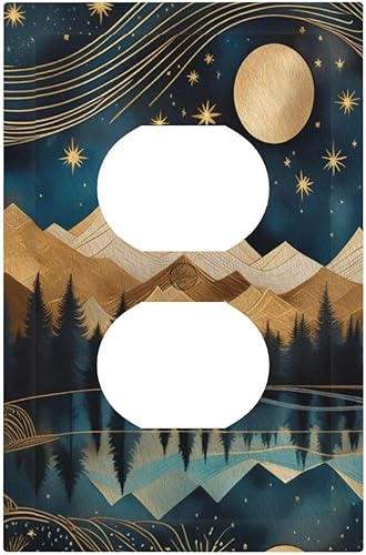 Miniatura 73 de Cubiertas Decorativas para Interruptor de Luz de Palanca Triple Retro Rojo Pulpo Monstruo Ola Marina Azul de 3 Segmentos Cubiertas de Placa de Pared