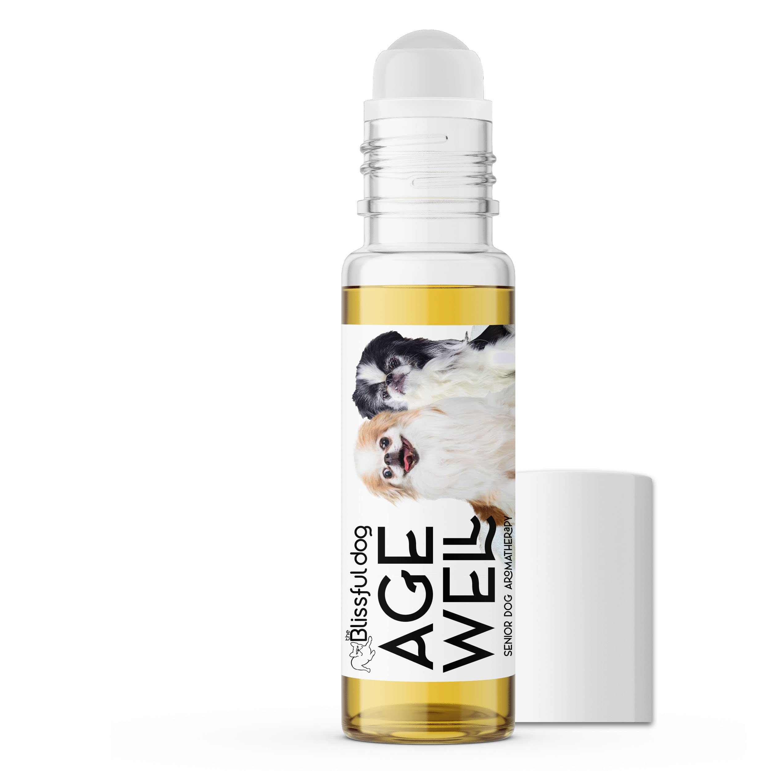 The Blissful Dog Japanese Chin Age Well Dog Aromatherapy Roll-On Bottle for Your Dog's Peaceful Ageing
