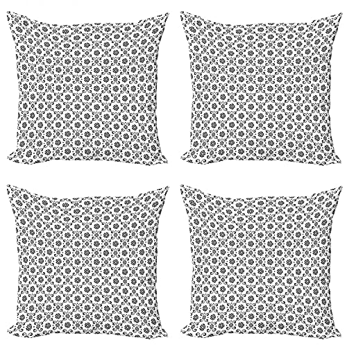 Ambesonne Black and White Decorative Throw Pillow Case Pack of