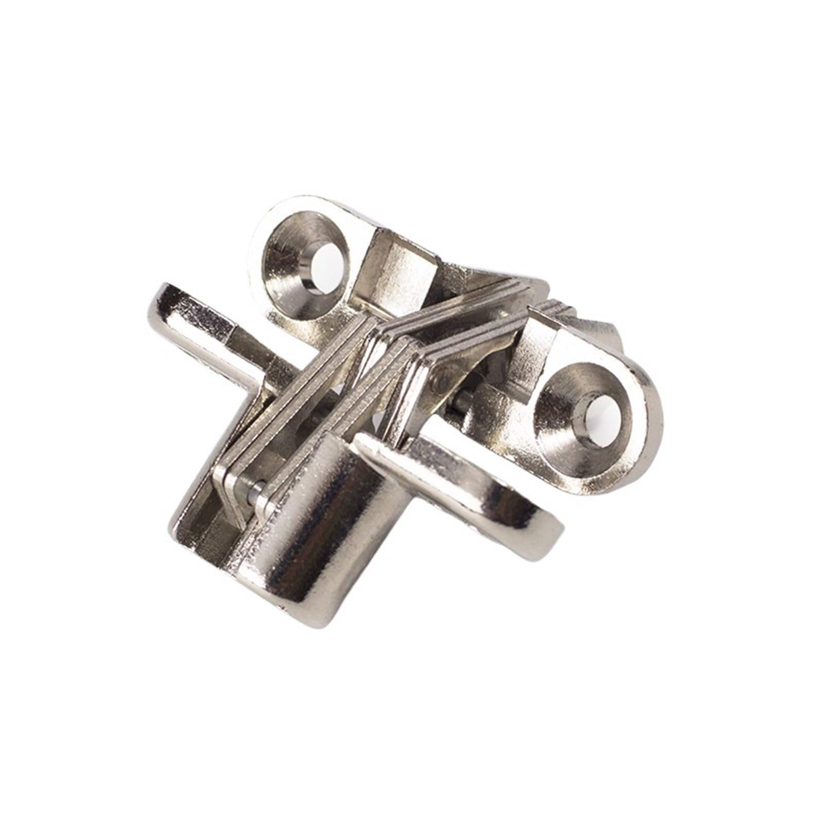 Bisagra invisible de 180 grados, aleación de zinc, color níquel, for puerta plegable invisible.(Nickel 4 pcs)
