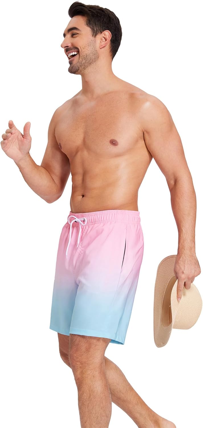 SILKWORLD Mens Swim Trunks Quick Dry Compression Liner 2 in 1 Shorts Men Swimsuit - Image 6