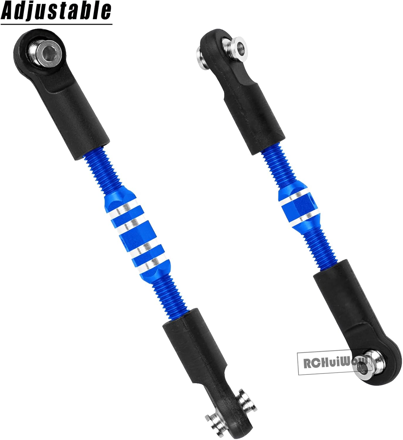 RC Turnbuckles Camber Links Upgrades Part for 1/10 Granite 3S BLX(Mega550),Senton 3S BLX(Mega550),Vorteks 3S BLX(Mega550),Alloy Links Adjustable Tie Rods & Turnbuckles,6pcs,Navy Blue