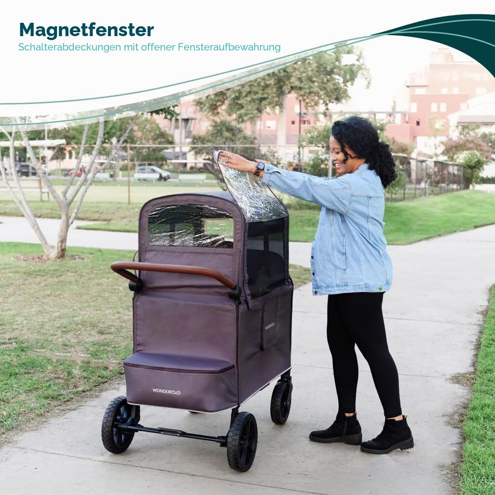 Wonderfold Wetterabdeckung für W4 Elite Premium Kinderwagen Buggy 3 in 1 UV-Schutz und Zubehör - Reise Buggy, Vielseitig & Wetterbeständig