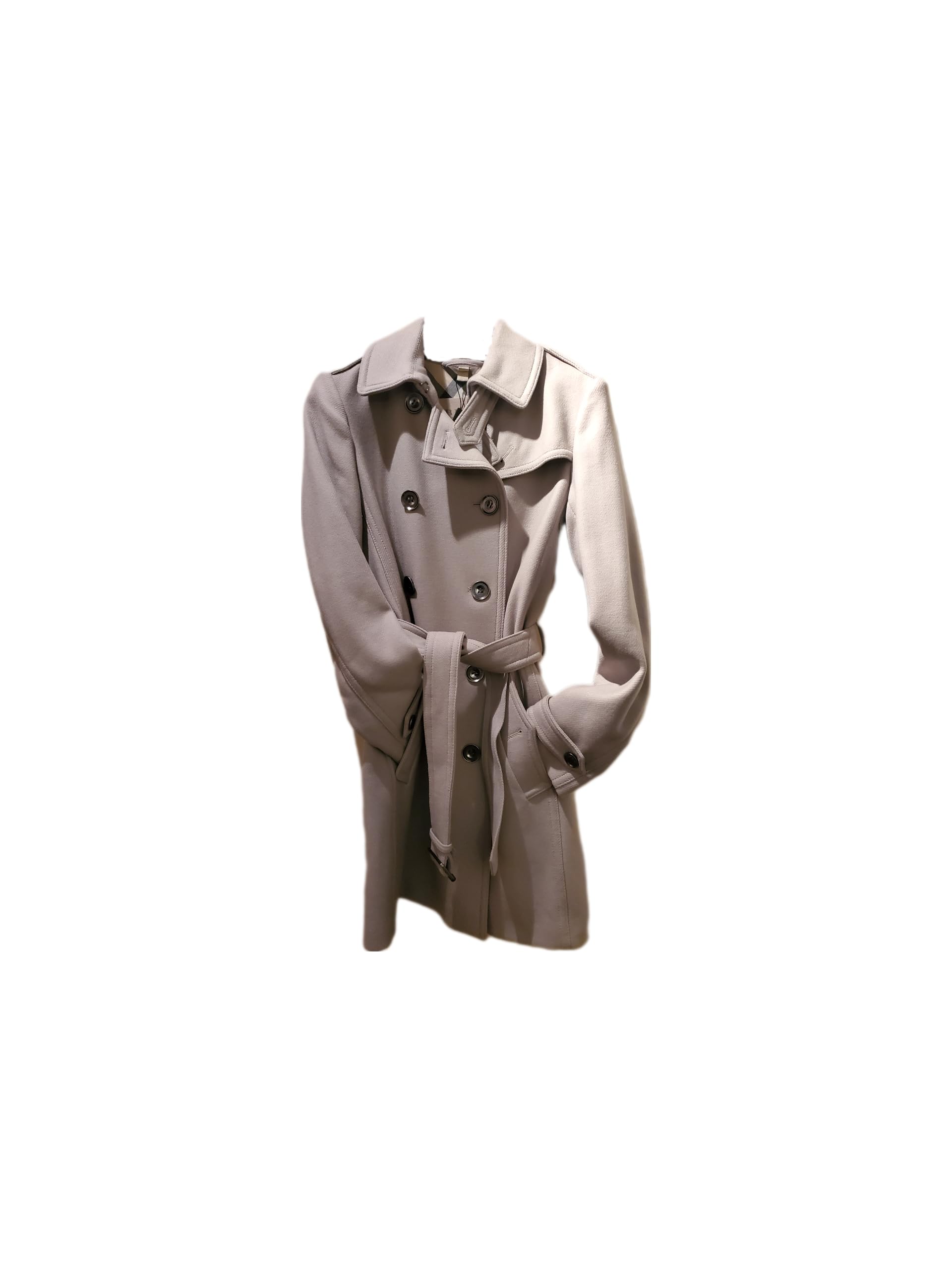 BURBERRY Womens Brit Balmoral Trench Coat Stone US 8 EU 42