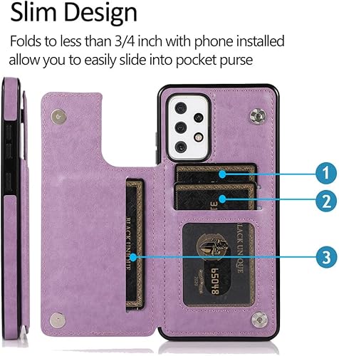 Miniatura 2 de Funda de cuero para Samsung Galaxy A72 A52 A73 A53 A33 A33 A13 A32 A12 A71 A21S A70 A50 A30 A20 A10 cubierta del teléfono, oro rosa, para Galaxy A51