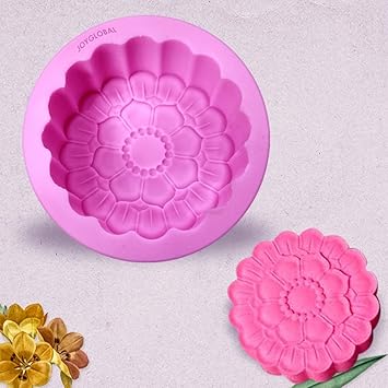 Silicone 3D Flower Handmade Soap Candle Mould (Soap/Wax Weight: 70 Grams)