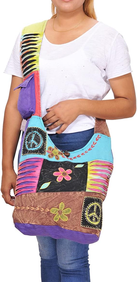 THE COLLECTION ROYAL Hobo Crossbody Bags for Women, Boho Purse, Boho Bag | Hippie Bag, Indie Tote Bag, Cloth Purse for Women - Image 2