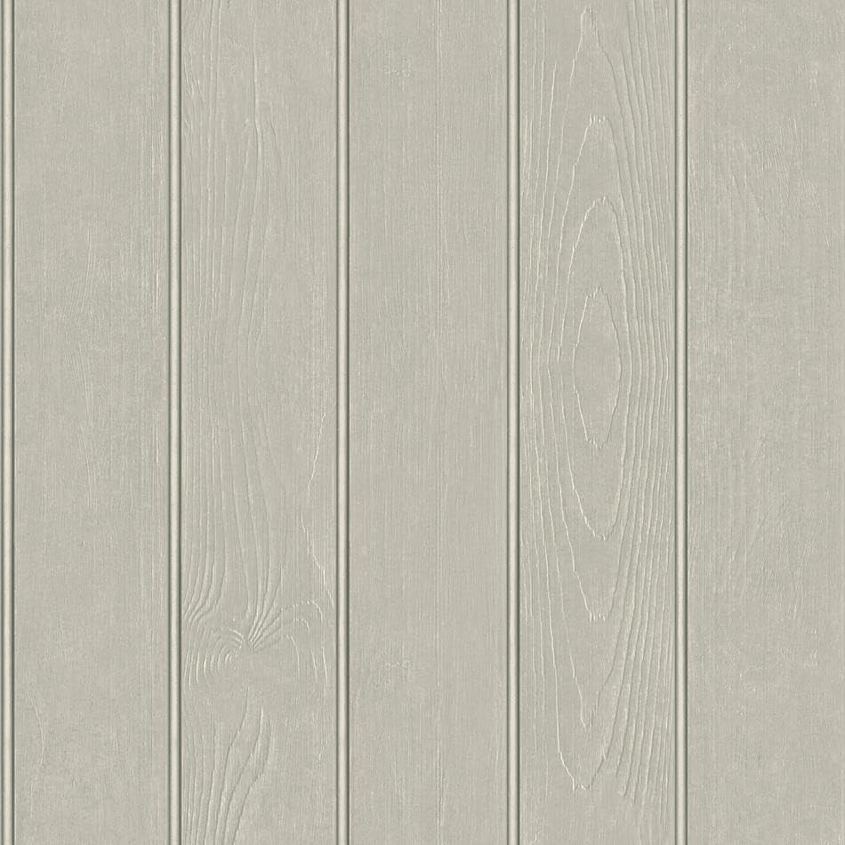 Beaded Wood Panel Grey Wallpaper - Modern Realistic Contemporary Trendy - Stylish Feature Wall