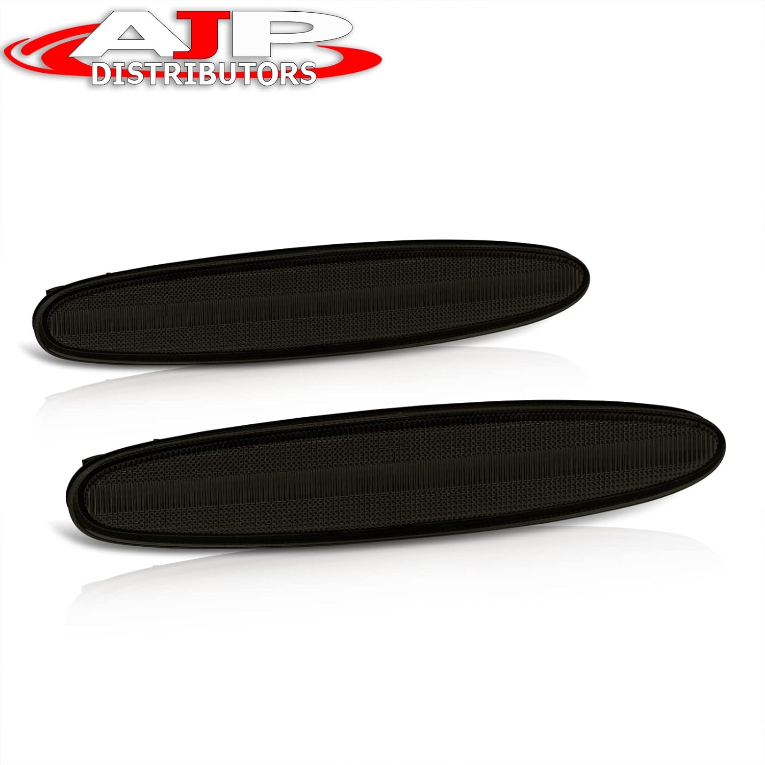 AJP Distributors Smoke Len Amber LED Side Markers Front Bumper Driving Reflector Light Turn Signal Lamp Assembly Pair Compatible/Replacement For Mazda 6 2003 2004 2005 2006 2007 2008 03 04 05 06 07 08
