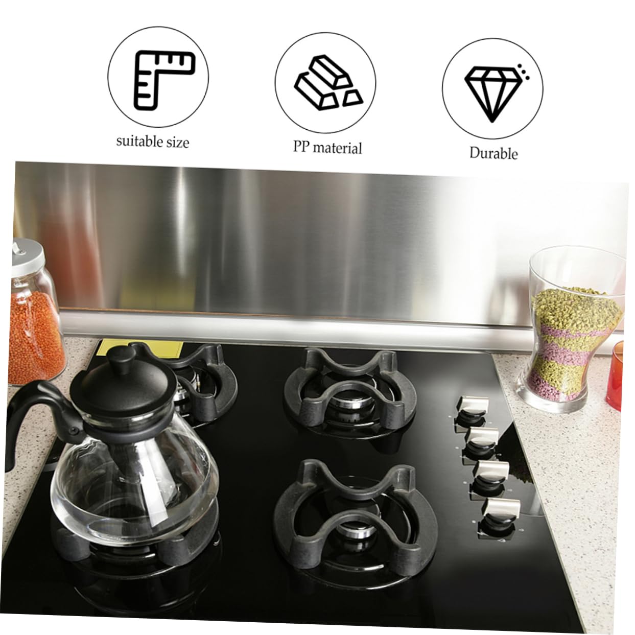 4pcs Gas Stove Covers Safety Protector for Gas Range Knobs Easy to Clean and Convenient for Family Use
