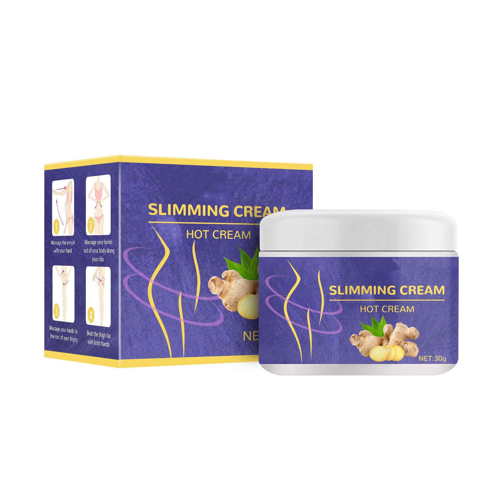 Natural Tightening Ginger Cream – 2x Ingwer Straffungscreme Für Bauch, Brust & Taille