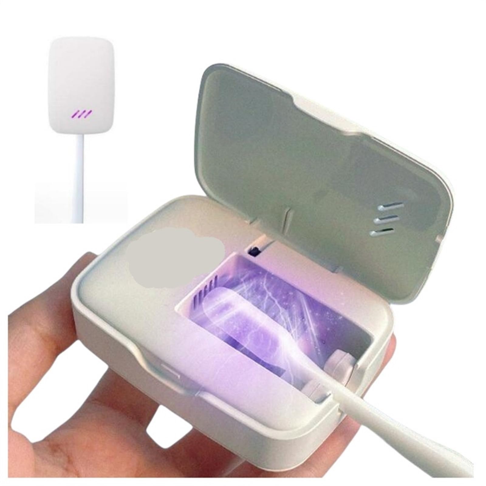 Estuche portátil para cepillo de dientes con soporte de pared para cepillo de dientes eléctrico, funda de cepillo seco verde