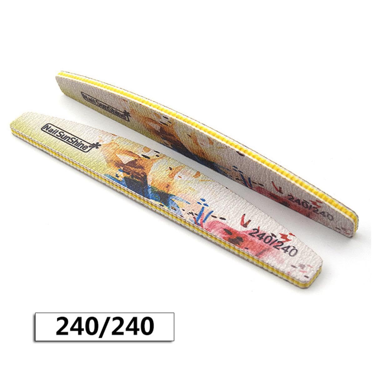 25/50pcs Lima per Unghie 80/100/150/180/240/320 Tampone per Unghie Spessa Carta Vetrata Professionale per Smalto per Unghie Lima per Smalto per Fiori Strumenti per Levigatura-240 Grana 50 Pezzi