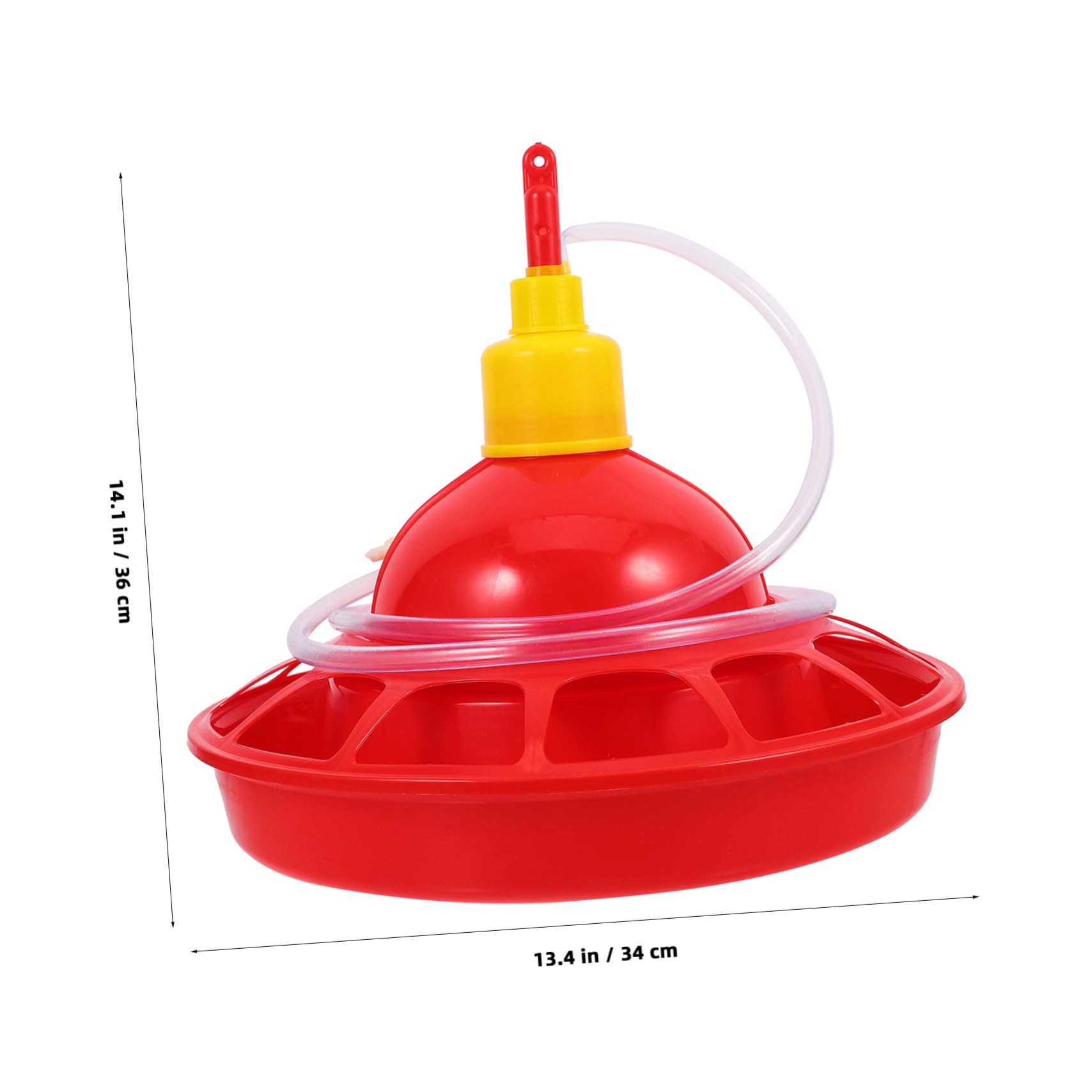 Toyvian Abbeveratoio Automatico per Pollame e Pappagalli in Pp Rosso Design Unico, Materiale Stabile e Facile da Pulire, per Negozi di Animali e Zoo