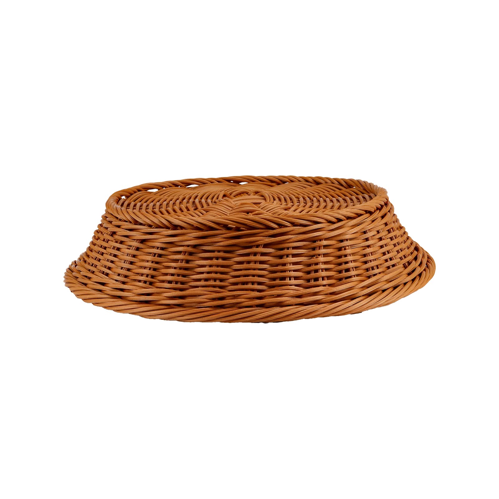 JAPCHET Paquete de 4 cestas de pan tejidas de 12 pulgadas, cesta redonda de imitación de ratán, cesta de frutas de mesa, para verduras, hogar, cocina, restaurante, al aire libre