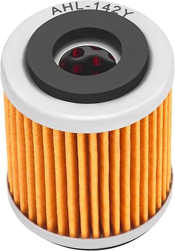 Miniatura 1 de AHL Filtro de aceite 142 compatible con Yamaha YFM350R Raptor 350 2005-2013, YFM200 200 1985-1989, YFM225 1986-1990, YFM230 Bear Tracker 230