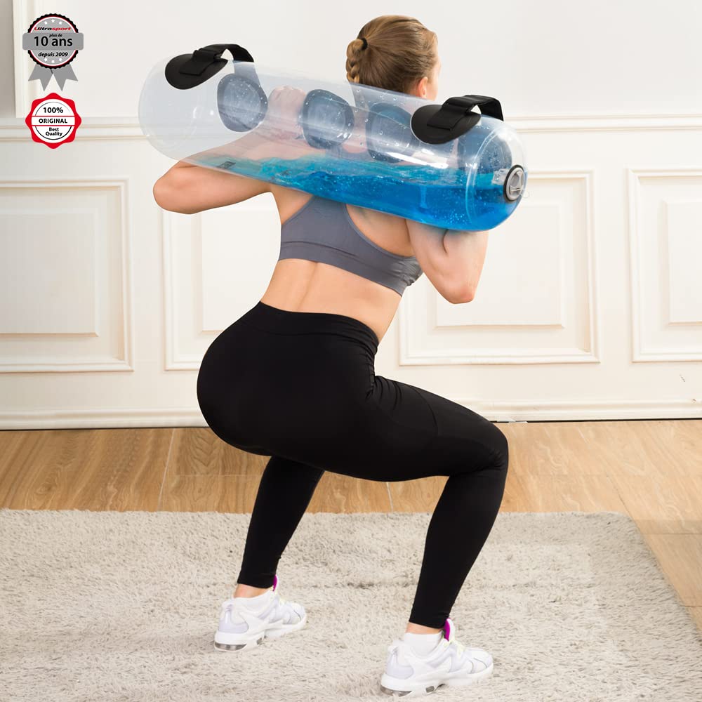 Ultrasport Sac Aqua Fitness, sac à eau remplissable pour entraînement cardio, crossfit, haltérophilie