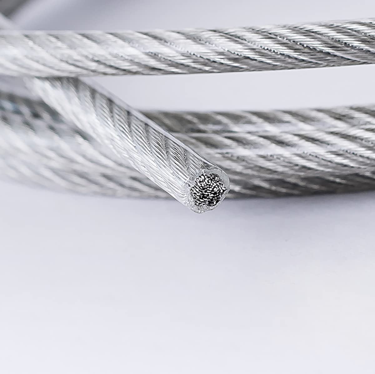 Cable Metálico Cuerda de Alambre de 5 Metros de diámetro, 3mm, 4mm, 5mm, 6mm, 8mm, 10mm, 12mm, Cable Recubierto de PVC Transparente, Cuerda de Acero Inoxidable 304, tendedero (Size : 10mm)