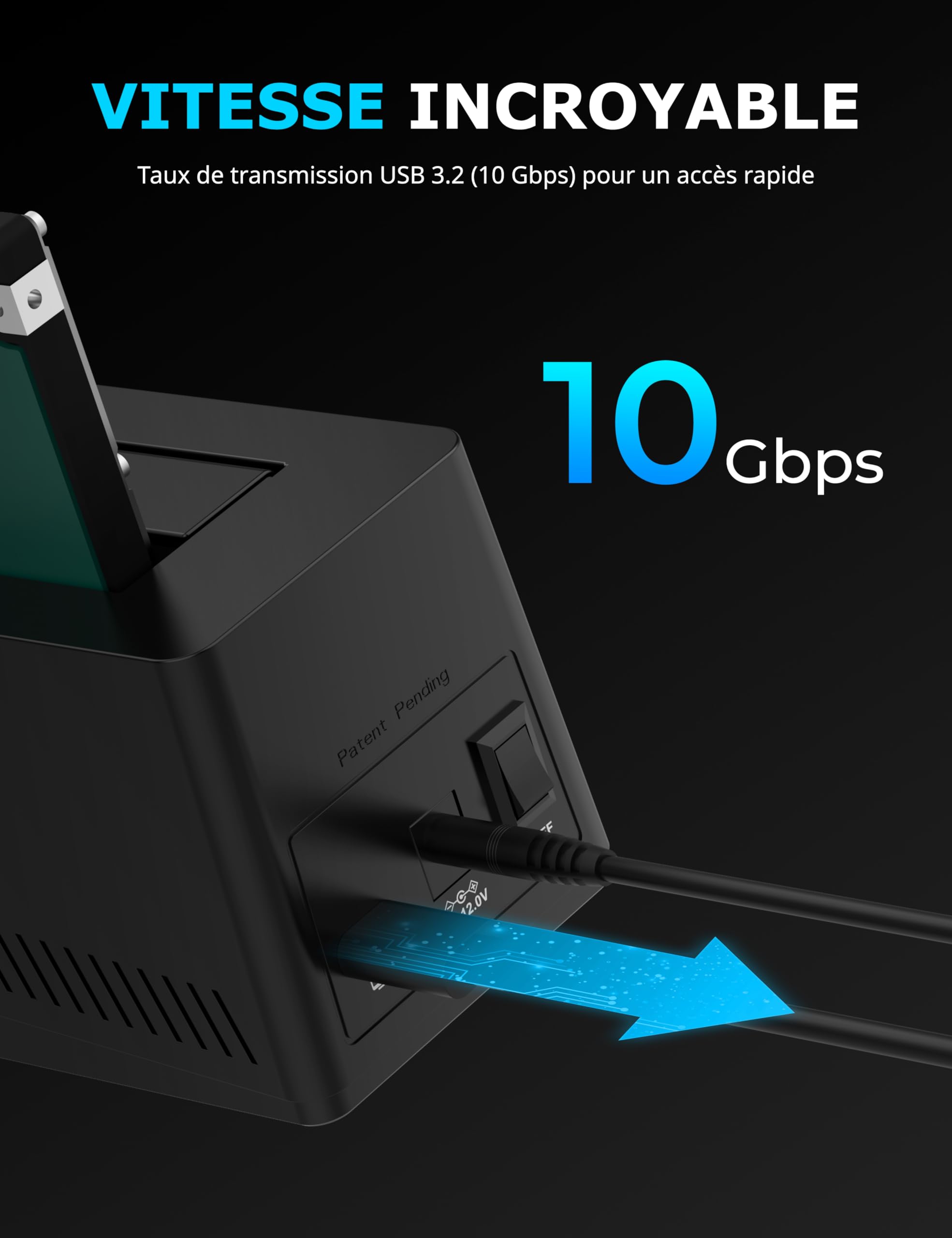 SABRENT USB C Docking Station for M.2 PCIe/NVMe et SATA 2.5/3.5 inch SSD & HDD avec clonage Hors Ligne, sans Outils, Supporte UASP, câble USB Inclus (DS-UNHC)