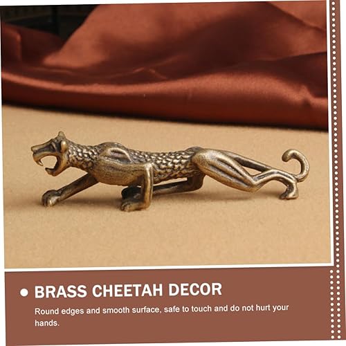 Miniatura 2 de DECHOUS Adornos de guepardo, mini muebles, escultura de mano, decoración antigua, artículos de decoración pequeños para estante, figura de