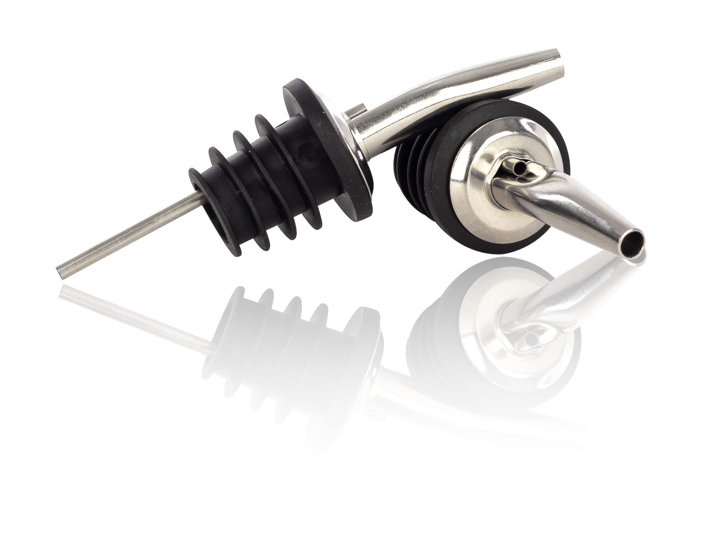 Dispenser Versatore In Acciaio Inox Per Vino E Olio - Confezione Da 2, Anti-Tracimazione, Chiusura Ermetica