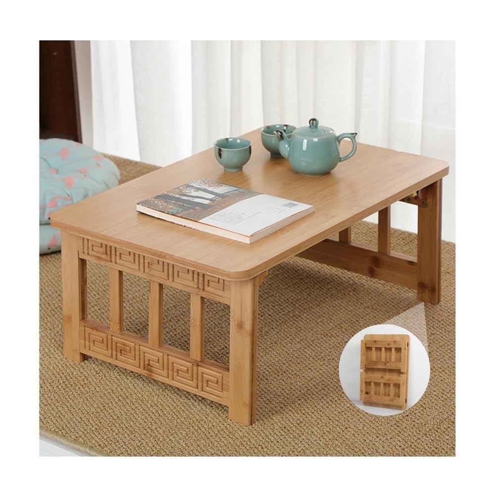 Table pliante japonaise en bois massif, l'élégance d'une table basse noble pour salon