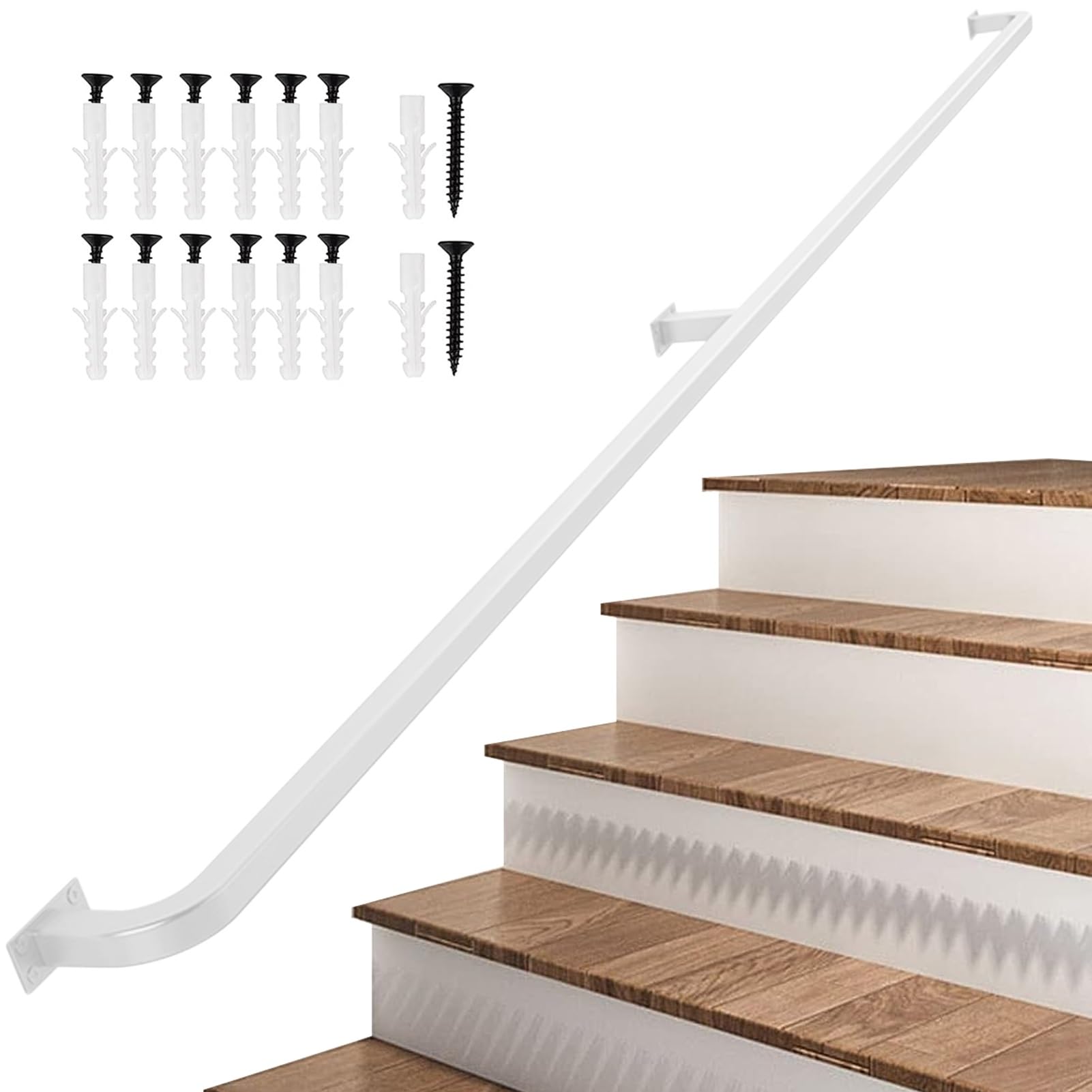 Rampe d'escalier intérieure murale pour sécuriser le couloir de la maison