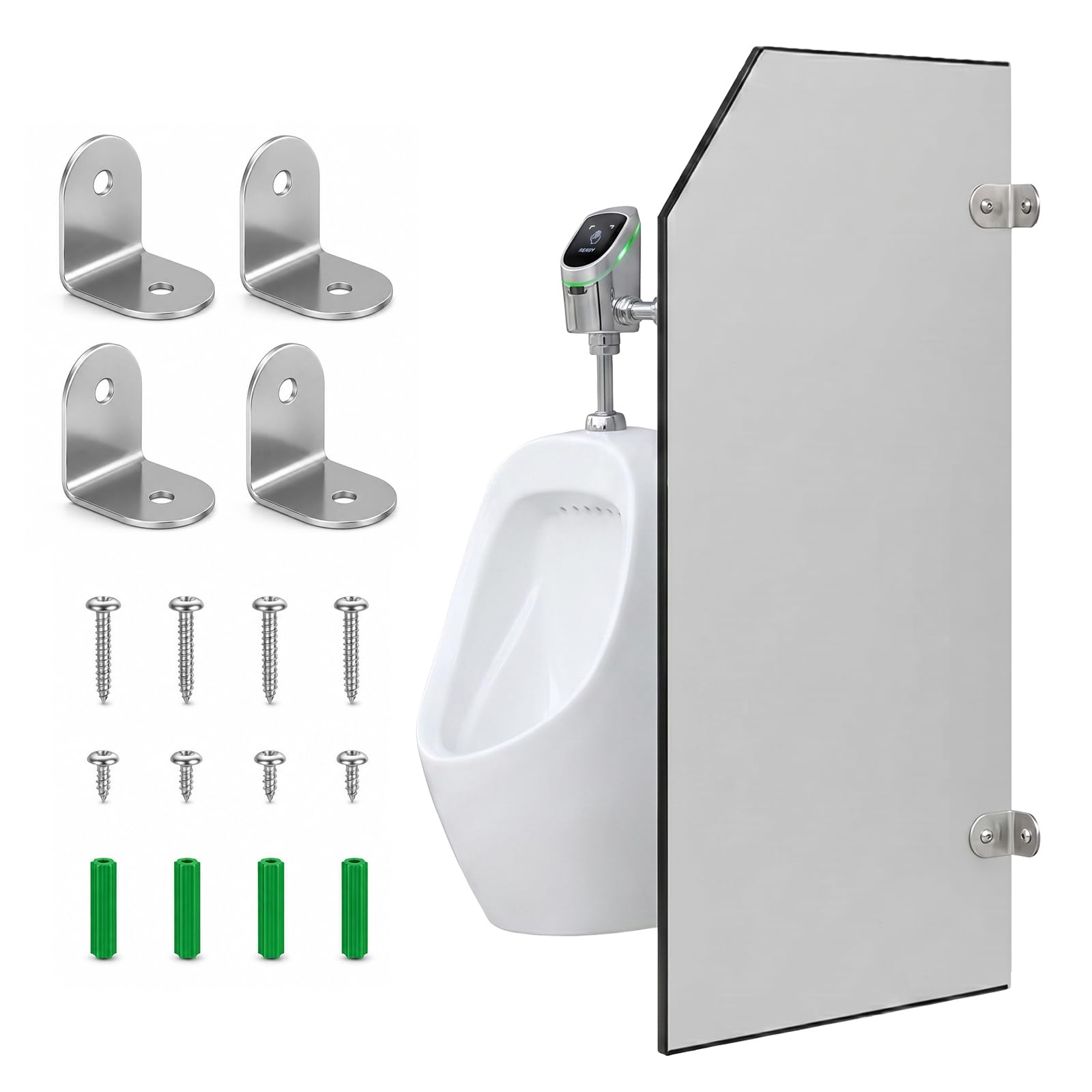 Ścianka działowa do pisuaru, 90 x 40 cm, męska, wodoszczelna, montowana na ścianie, wodoszczelna ochrona przed wzrokiem do miejsc publicznych, przedszkoli, szkół, biur (łatwa instalacja)