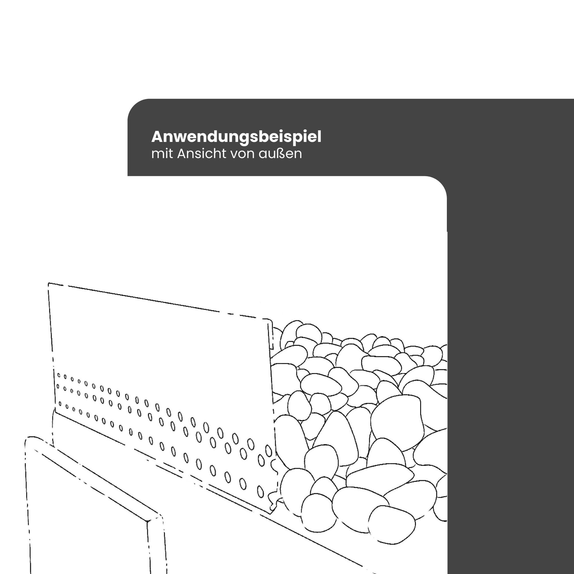 Fassadenprofile Kiesfangleiste Aluminium 2,5m, Kiesleiste mit Tropfkante 50x70mm, Silber, Lochblech Aluminium, Abschlussleiste für Terrasse und Balkon geeignet