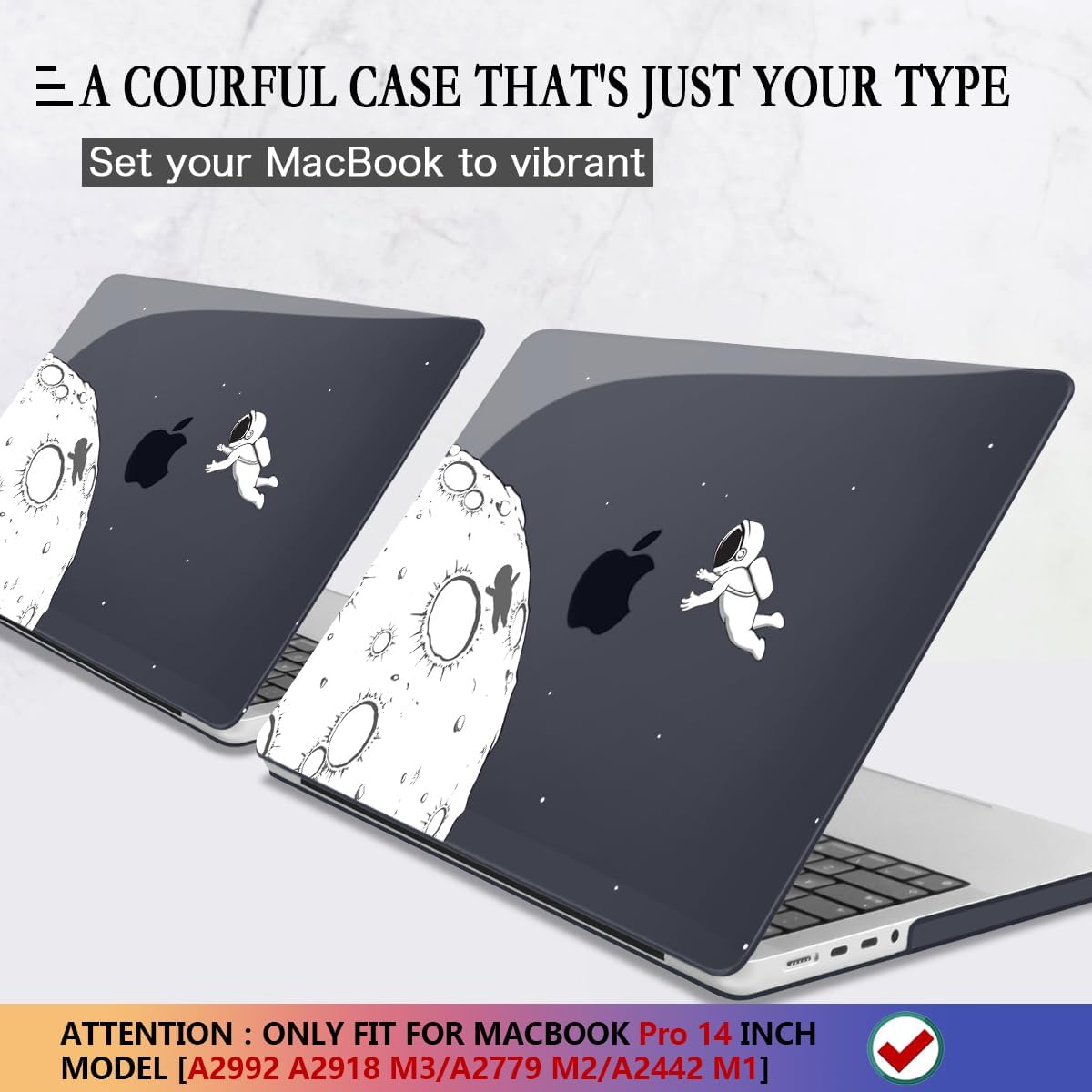 CISSOOK Case for MacBook Pro 14 Inch M5 M4 M3 M2 M1 Chip 2025 2024 2023 2022 2021 Release Model A3434 A3112 A3185 A3401 A2992 A2918 A2779 A2442, Hard Shell Cover for MacBook Pro 14 - Astronaut - Image 3